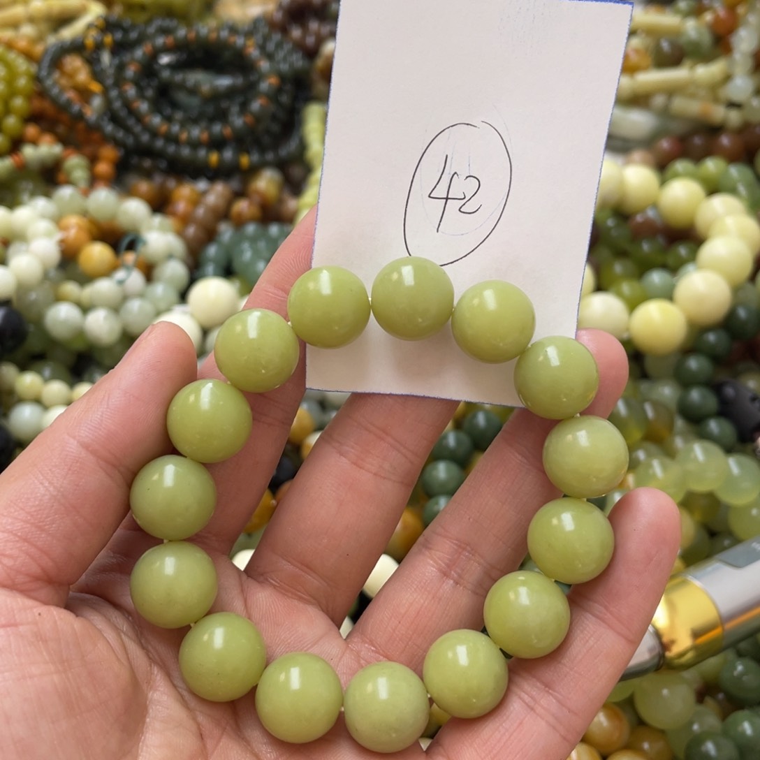 蛇纹石玉手链未镶嵌