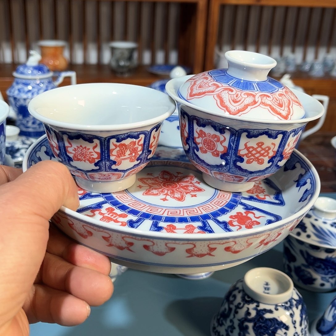 錡镇堂手工手绘三件套