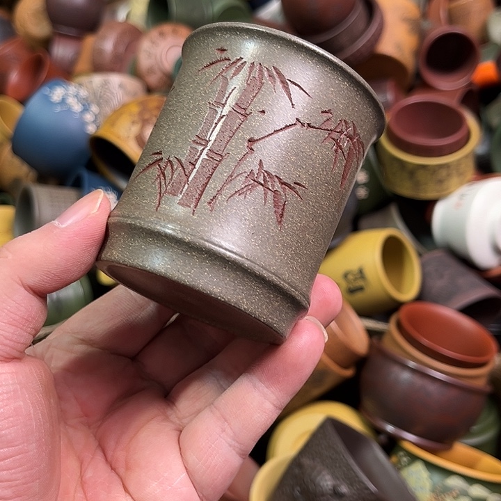 紫砂茶杯全手工紫砂主人杯
