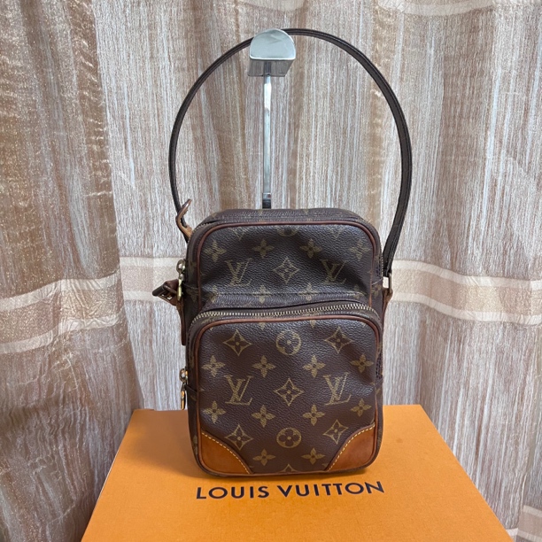 95新 LouisVuitton/路易威登 老花双层相机包 鱼鱼