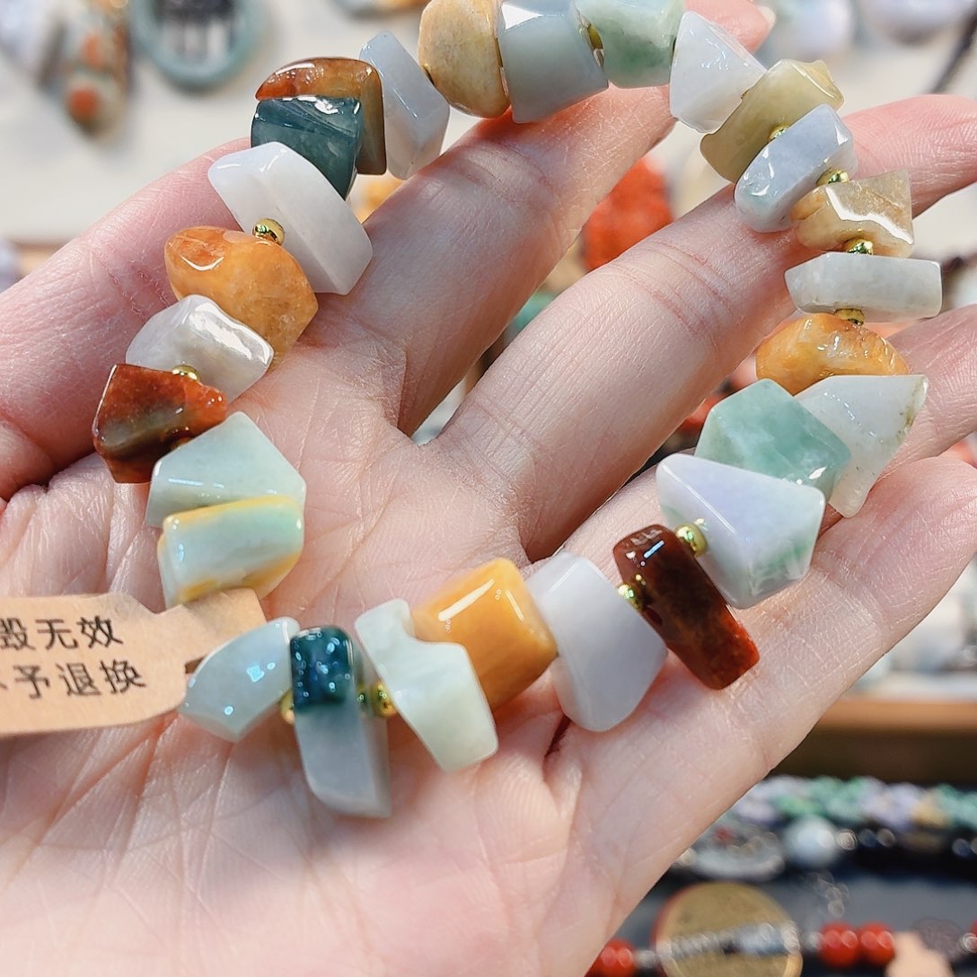 翡翠未镶嵌手链手串