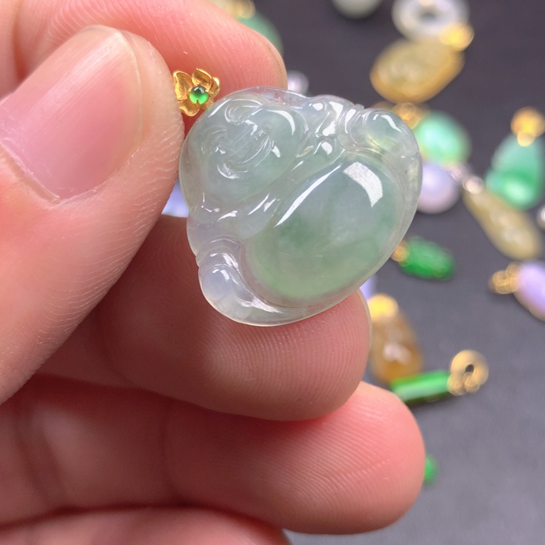 【闪购商品】颈饰18K金镶嵌翡翠翡翠