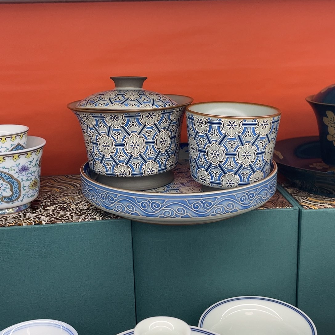 景德镇陶瓷盖碗茶具