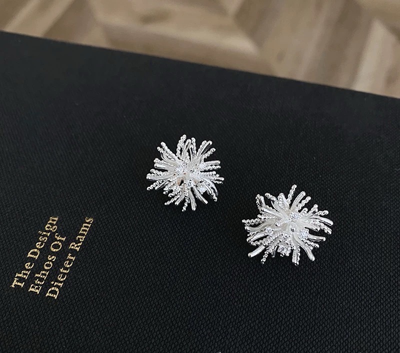 铜合金耳饰 ES-352新款爆款夸张蒲公英小众独特设计感耳钉