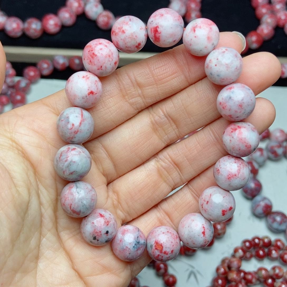 天然辰砂朱砂原石卡12