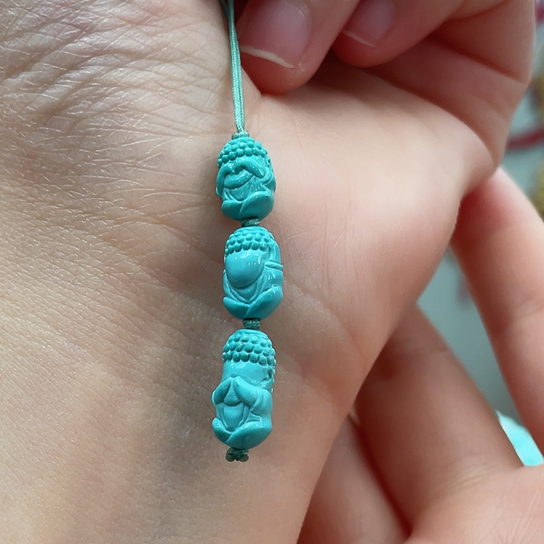 绿松石颈饰18K金镶嵌