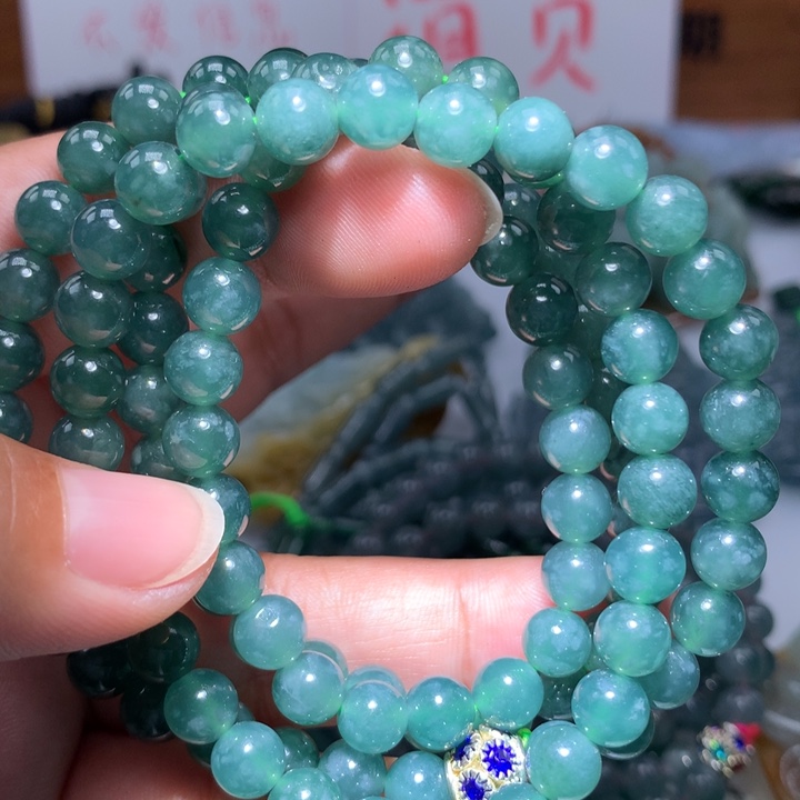 翡翠颈饰未镶嵌保真天然A货翡翠