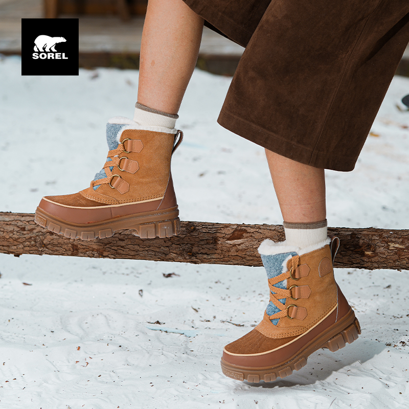 SOREL TIVOLI™秋冬新款女士时尚休闲保暖系带厚底雪地靴NL5113