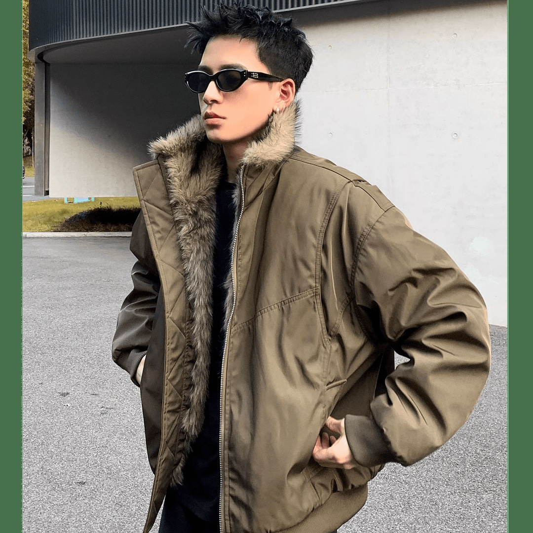 冬季爆款座山雕棉衣男款连帽毛领高端棉服加绒加厚毛毛领棉袄外套