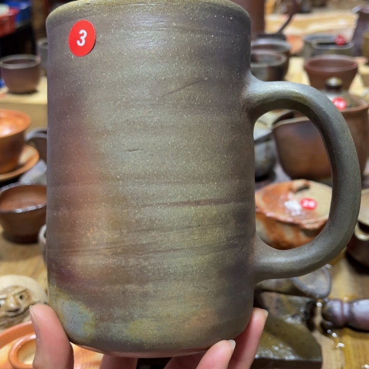 备前茶具茶具桃古超大马克