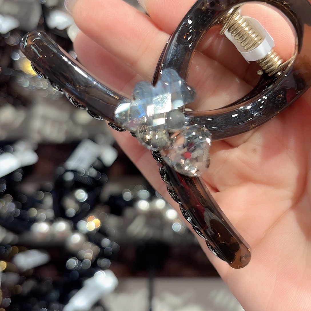 布艺铁合金咖色8厘米小熊抓