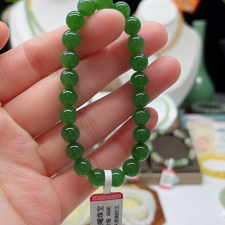 和田玉手链未镶嵌期*