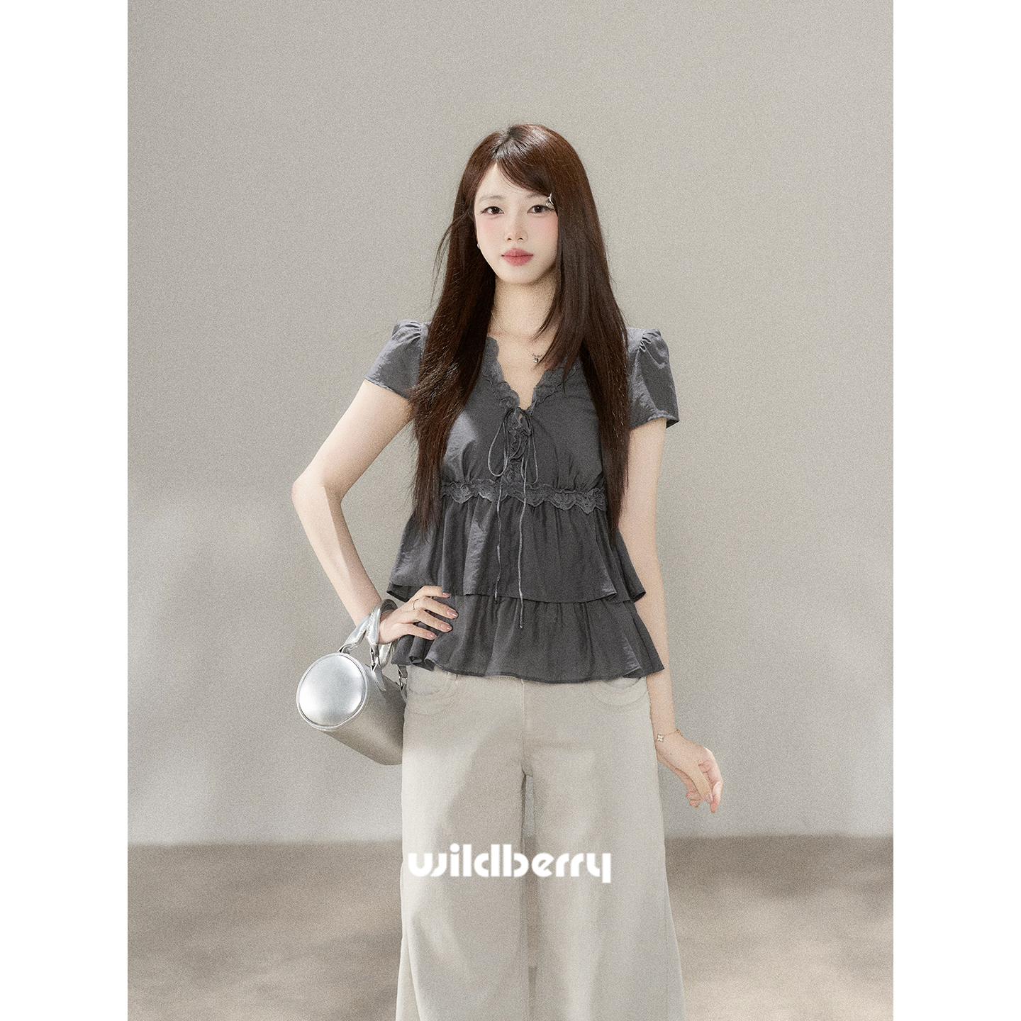 小野莓【氧气引力】6月4日夏季新品短袖小衫宽松上衣衬衫BC813145