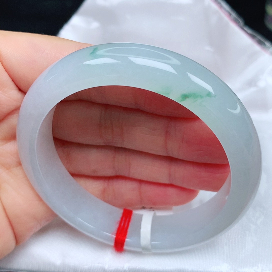翡翠手镯未镶嵌冰胶飘绿9
