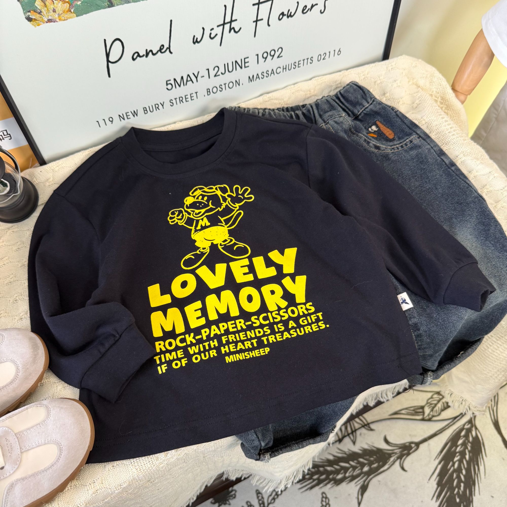 【长袖】WD613秋季萌娃穿搭纯棉韩版圆领长袖针织男女童