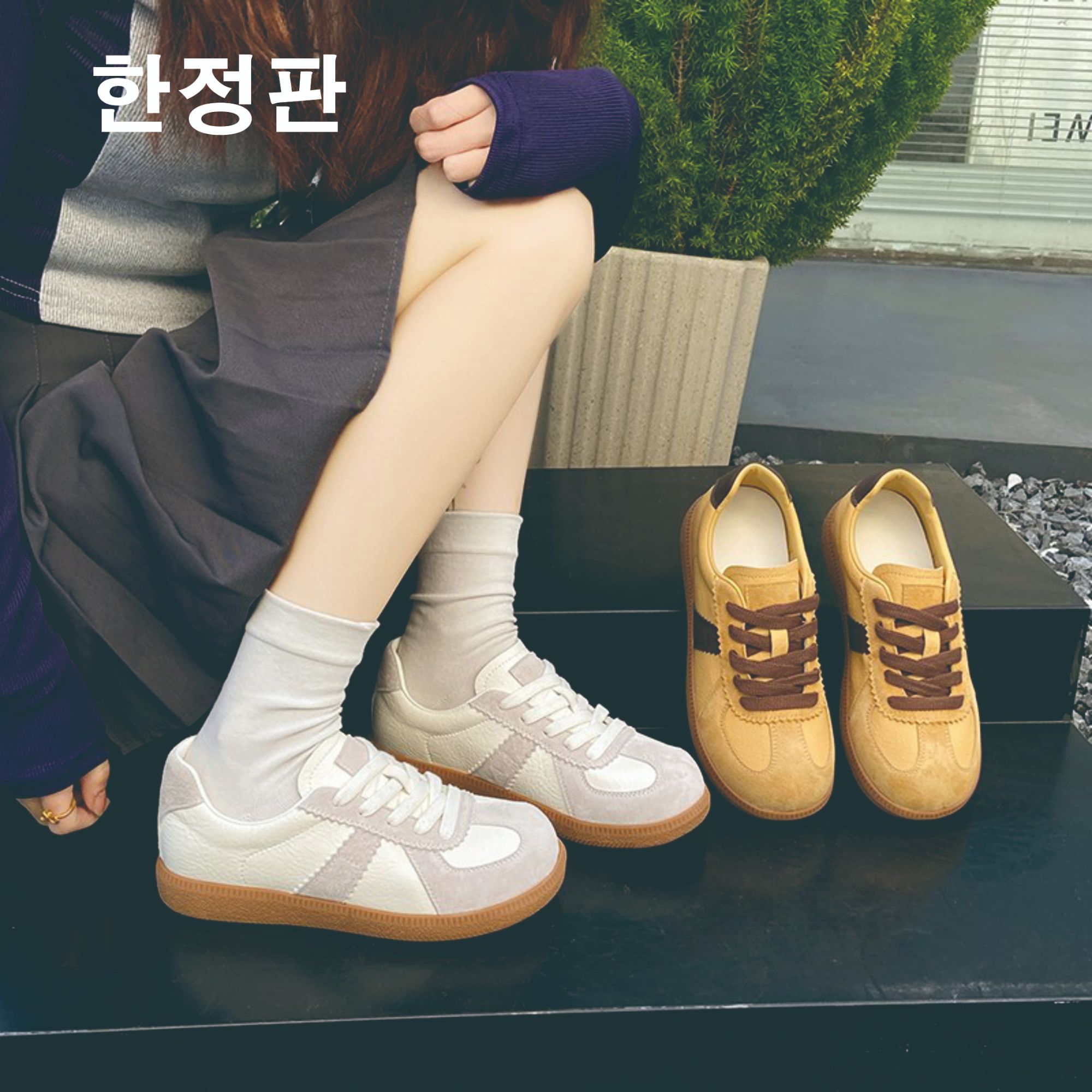 신상품.丑萌萌德训鞋2025春款百搭韩版百搭显脚小休闲鞋