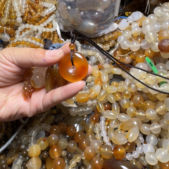 玛瑙/玉髓颈饰合金高**水0067