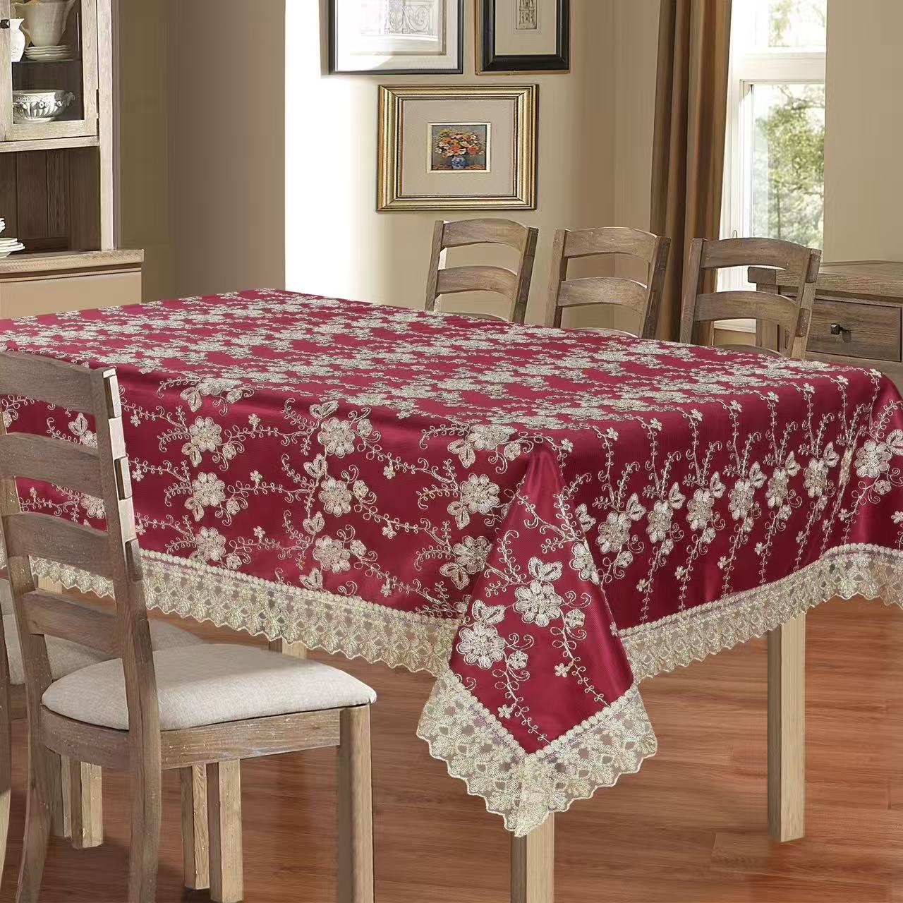 Y63 酒红双层  (40*180cm桌旗） 电视机，电视柜盖巾，茶几茶台盖巾