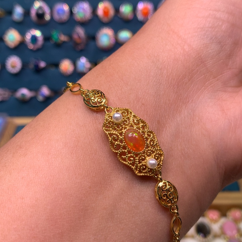 【闪购商品】欧泊手链款式银S925镶嵌