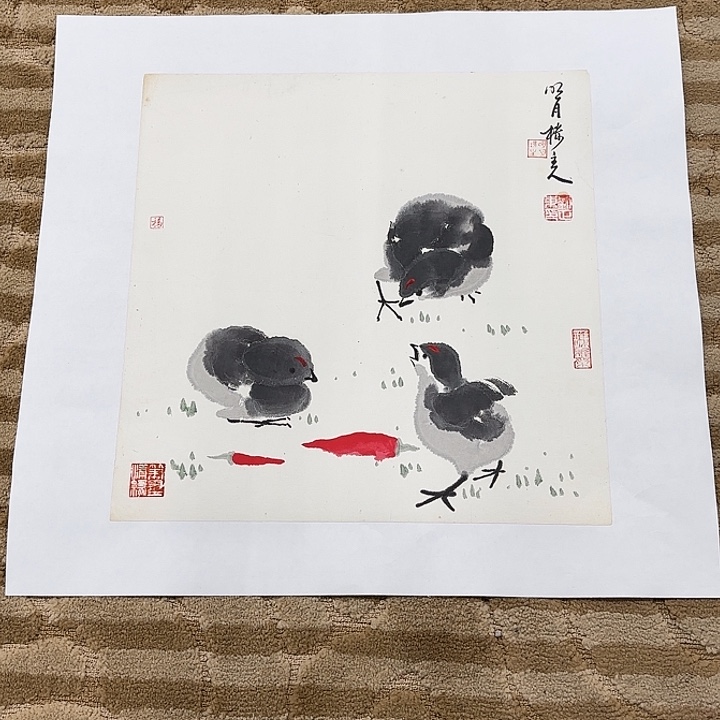 国画花鸟的翅膀是白色和35.35