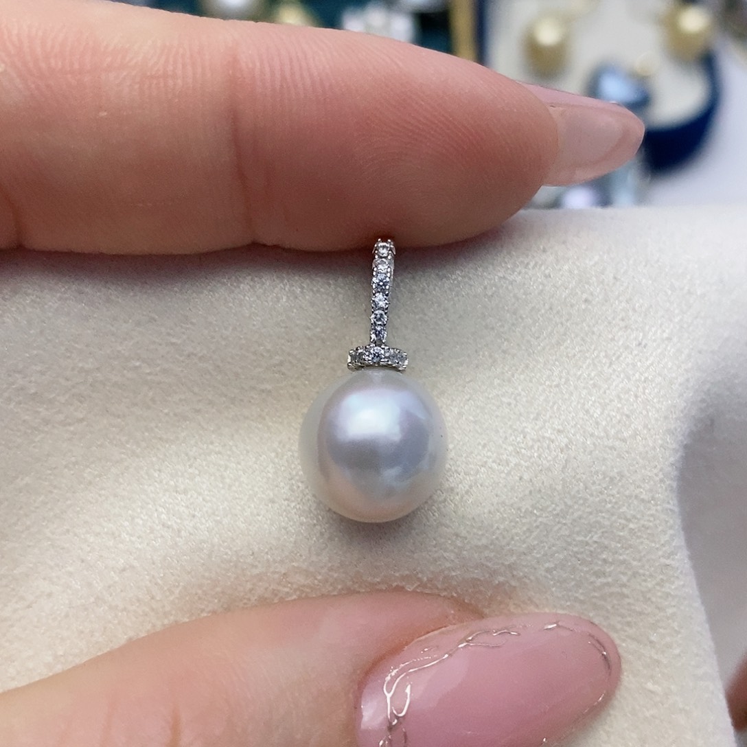 【闪购商品】淡水珍珠颈饰银S925镶嵌10-11