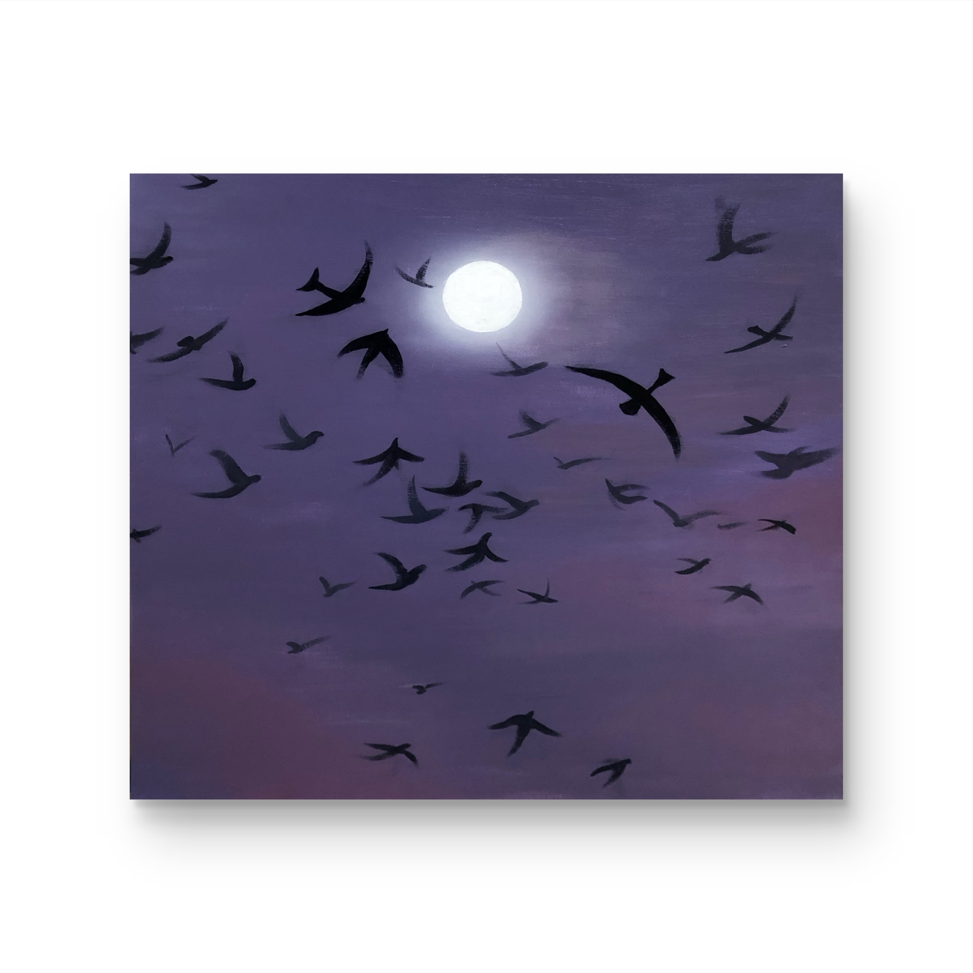 【紫玉盘】 “50*50‘’No.67纯手绘挂画