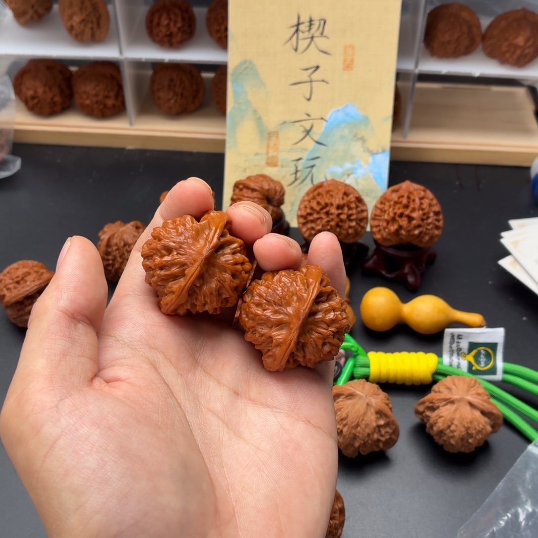 文玩核桃把件秦闷38尺全品无修