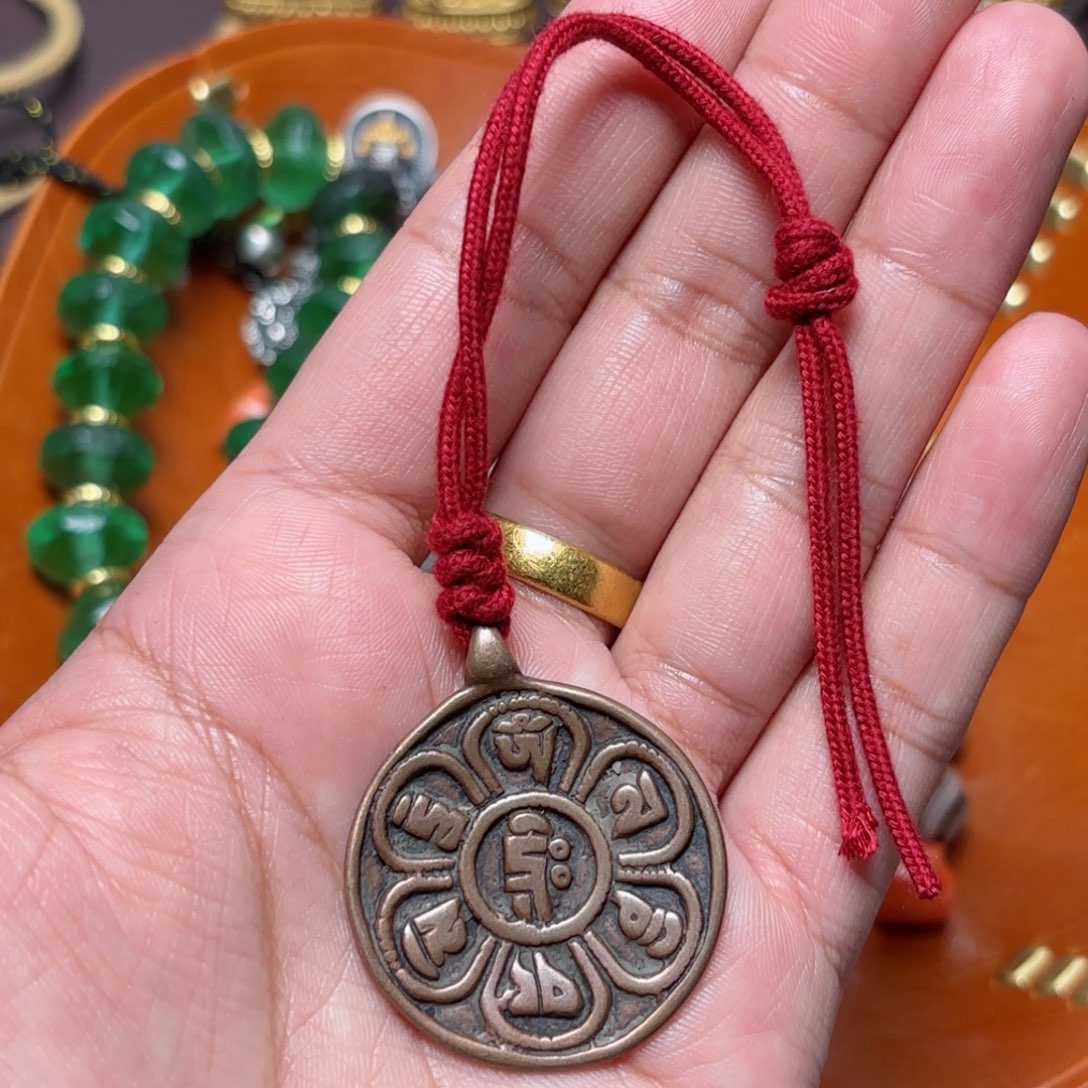 铜星月菩提吊坠项链项链