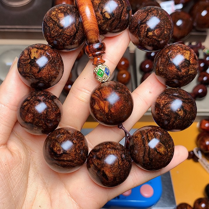 花梨木类手串/手链等***狸老挝花梨风化料土埋料2.5