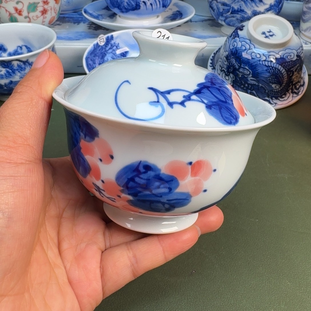 瓷景德镇纯手绘茶具圆圆211