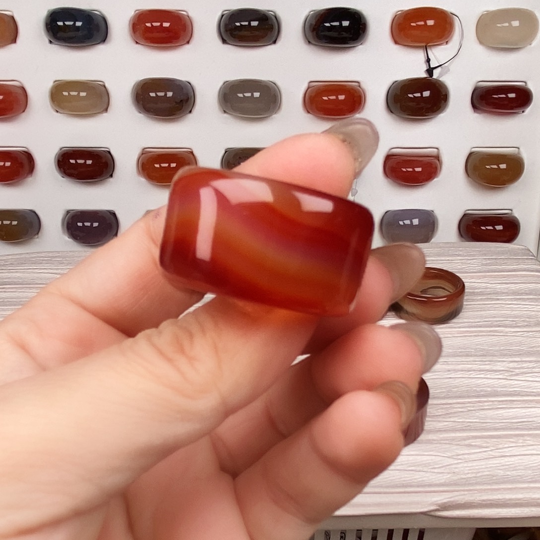 蓝***儿玛瑙/玉髓合金戒指