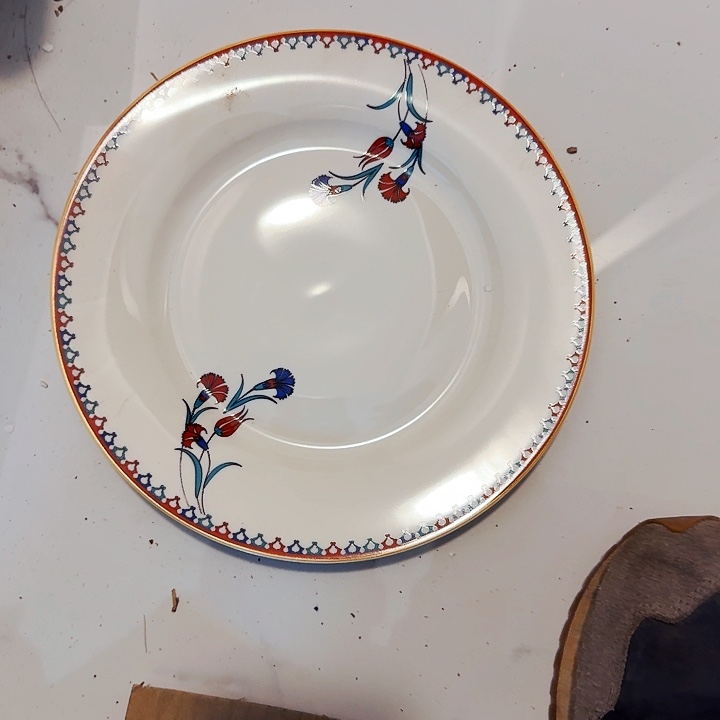 陶瓷双饮款8寸浅盘拍一发四