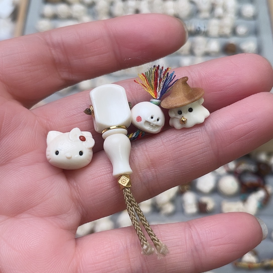 猛犸象牙手串/手链/手镯5个雕刻件