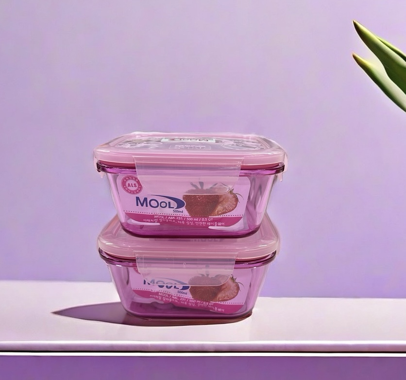 韩国水滴彩色亚克力质感保鲜盒密封罐多型号