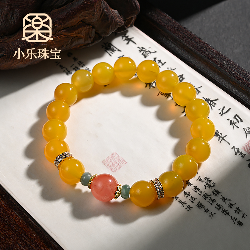原创设计款黄玛瑙手链多样性发一-11216