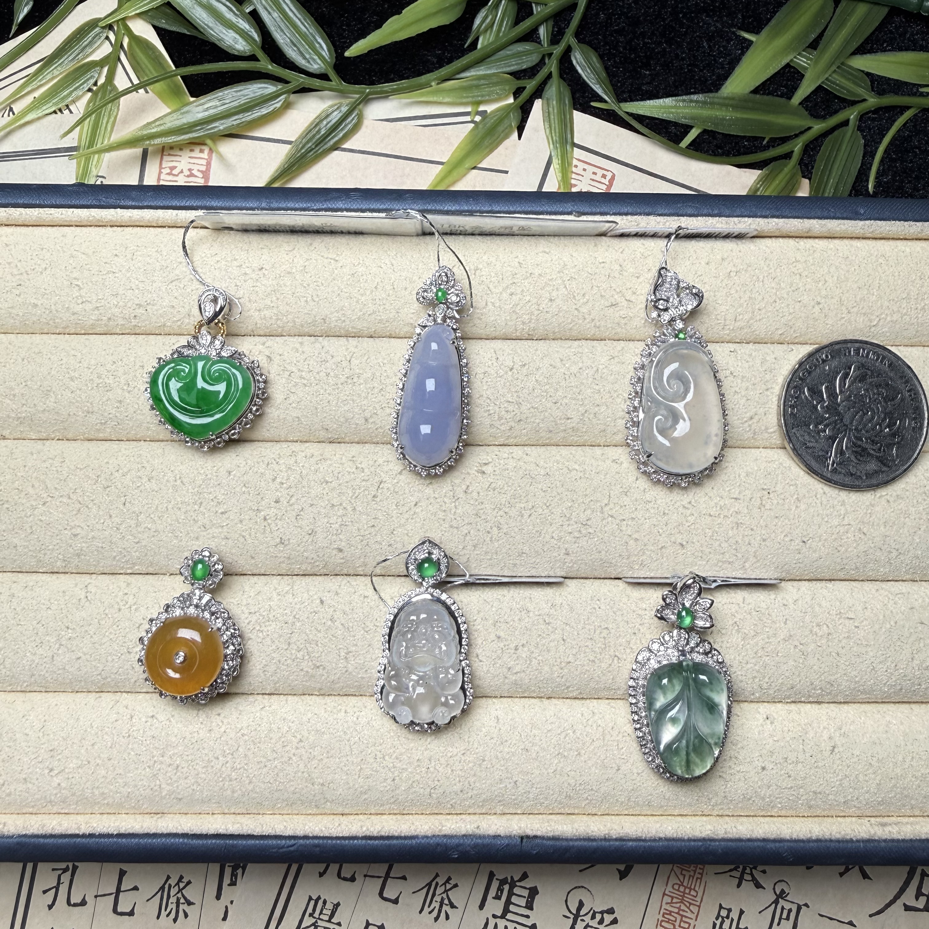 思懿珠宝 18K翡翠吊坠-9800-1-ZGM-多样性发一(紫色有色差）