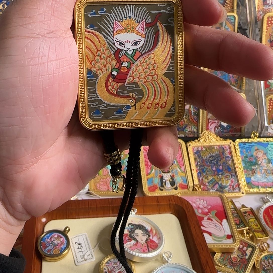 吊坠十三纯手绘4.5小狐狸
