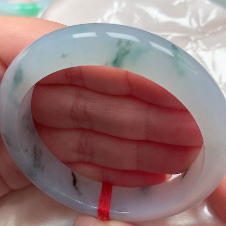 翡翠手镯未镶嵌冰飘花41