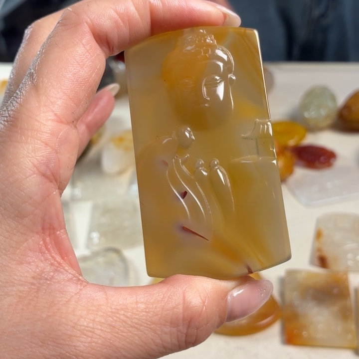 玛瑙/玉髓未镶嵌吊坠(不含链)