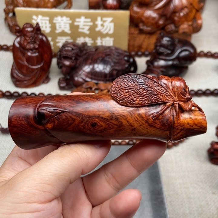 用***8黄花梨/降香黄檀把件41克左右