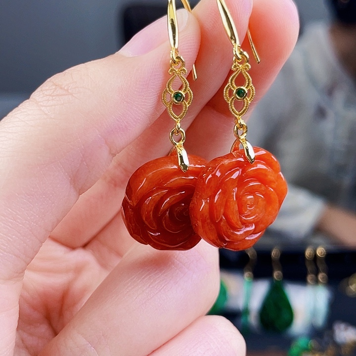 翡翠耳饰未镶嵌饰品