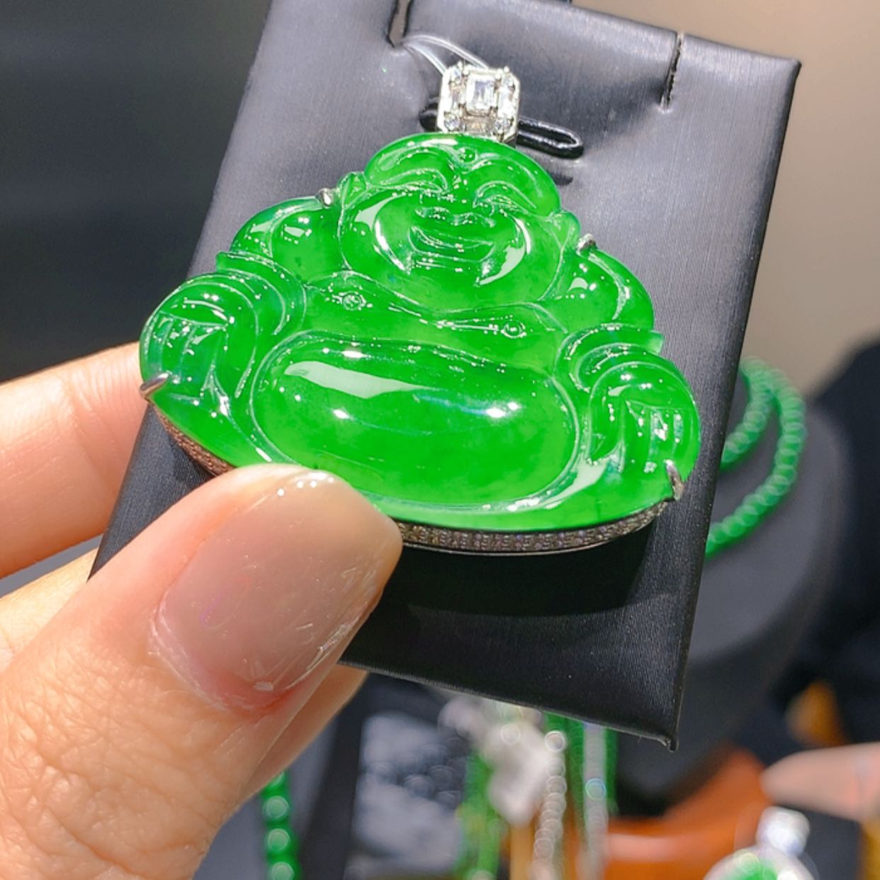 【闪购商品】翡翠颈饰银S925镶嵌7柒姐