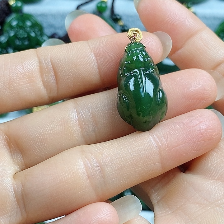 和田玉（碧玉）未镶嵌吊坠(不含链)