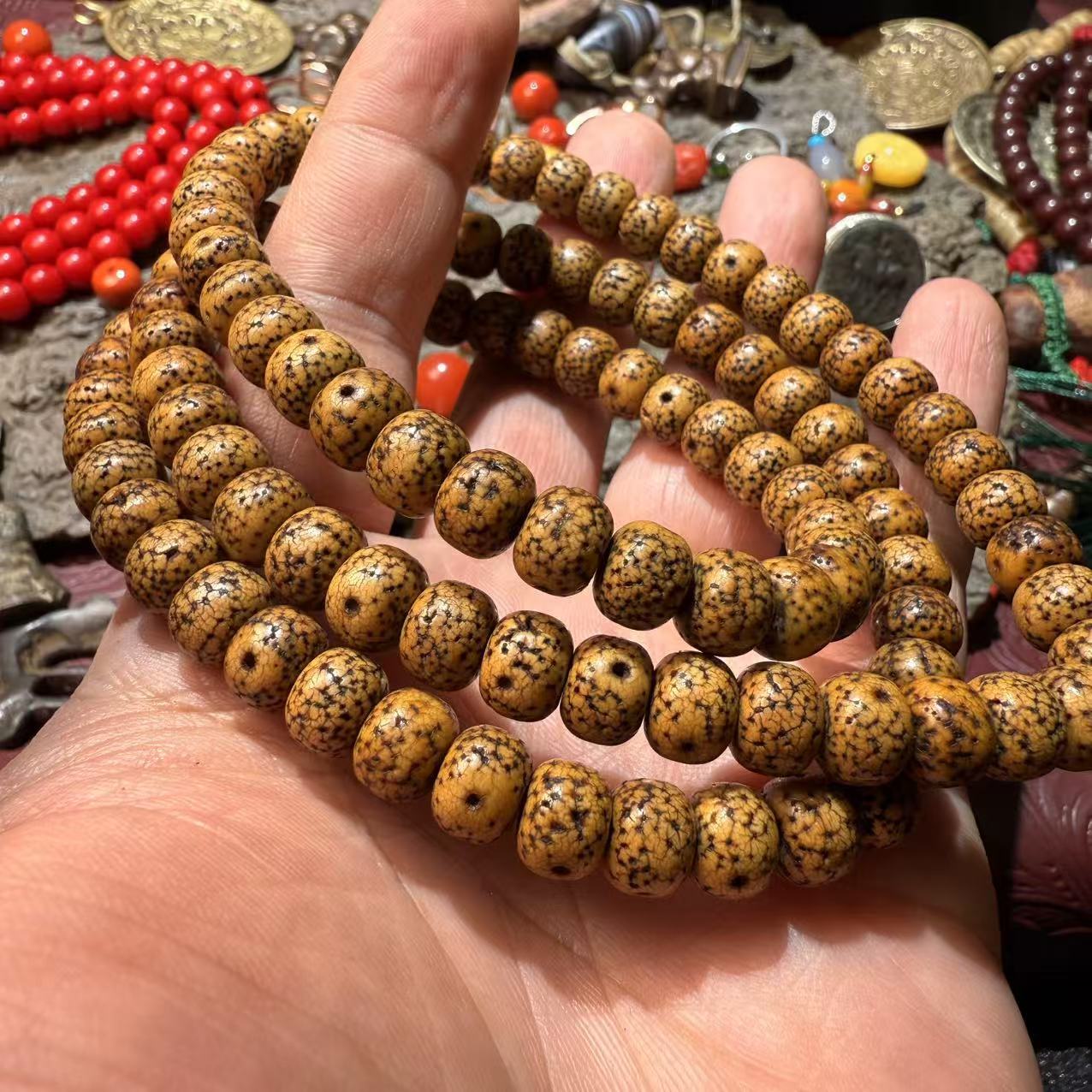 藏传老星月菩提脖挂 尺寸0.82（108颗）