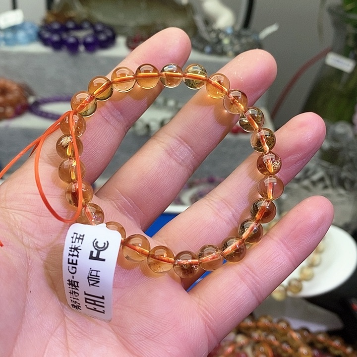 水晶手链未镶嵌黄塔晶7+