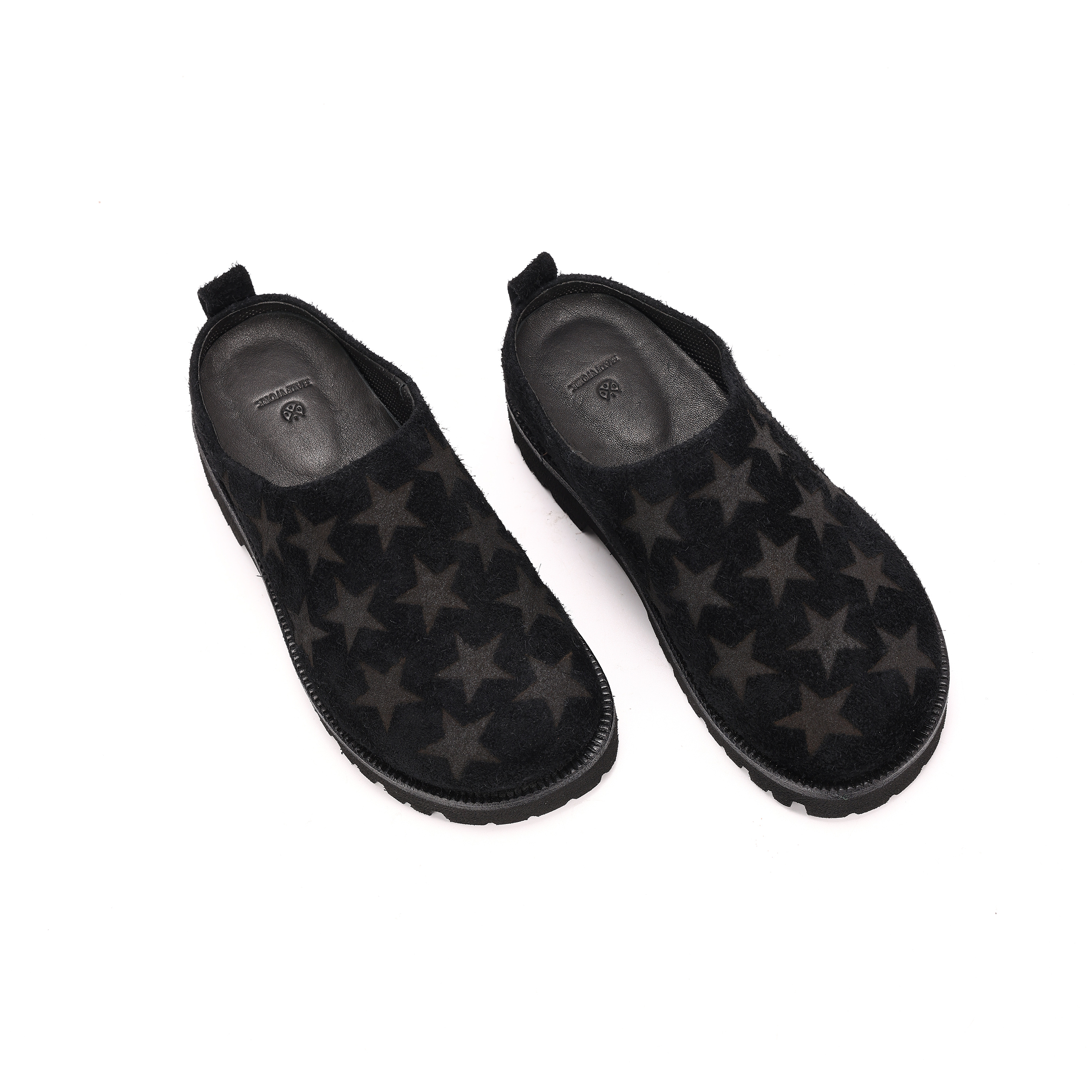 HALF WORK/伴工 经典百搭真皮厚底星星穆勒鞋T-31