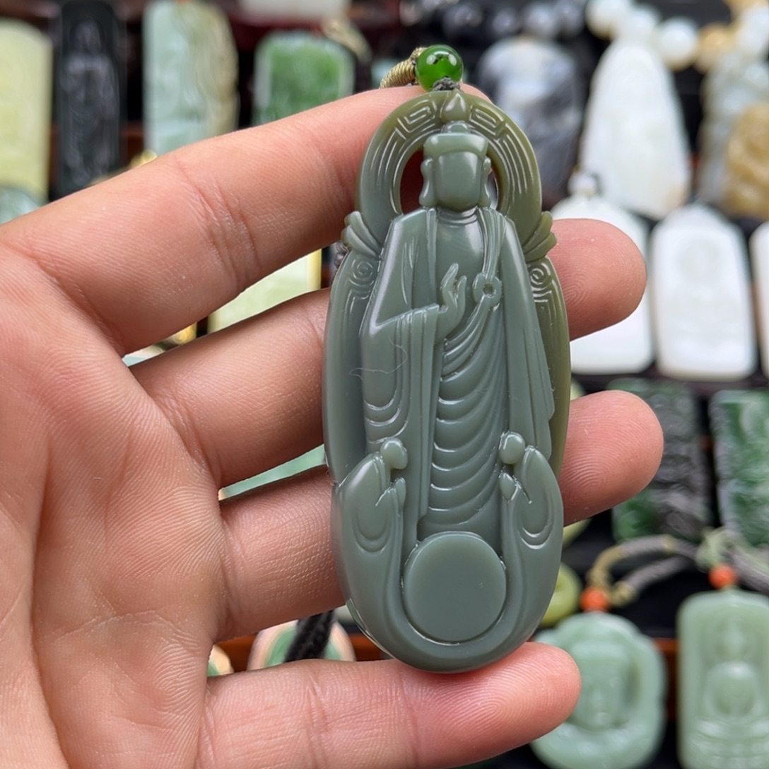 和田玉未镶嵌挂件