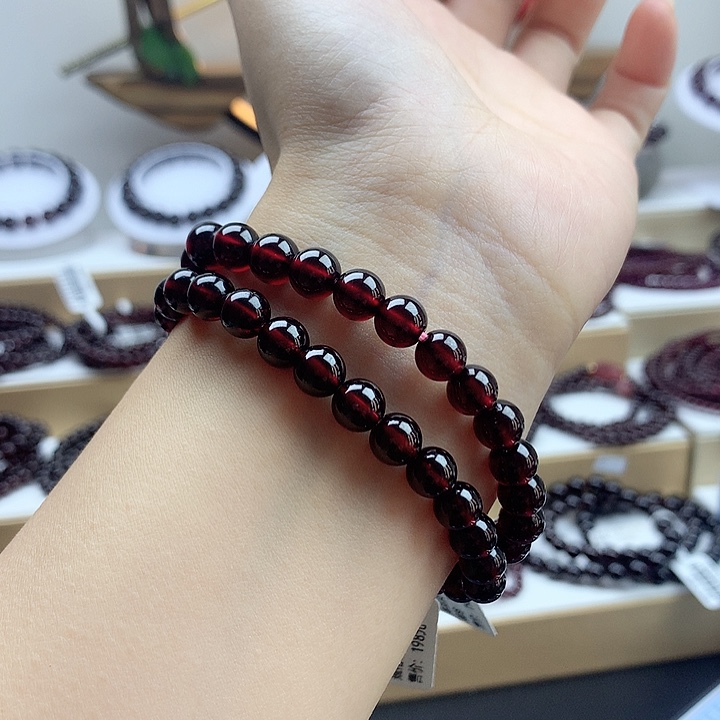 手链未镶嵌石榴石10A高品质卡7双圈