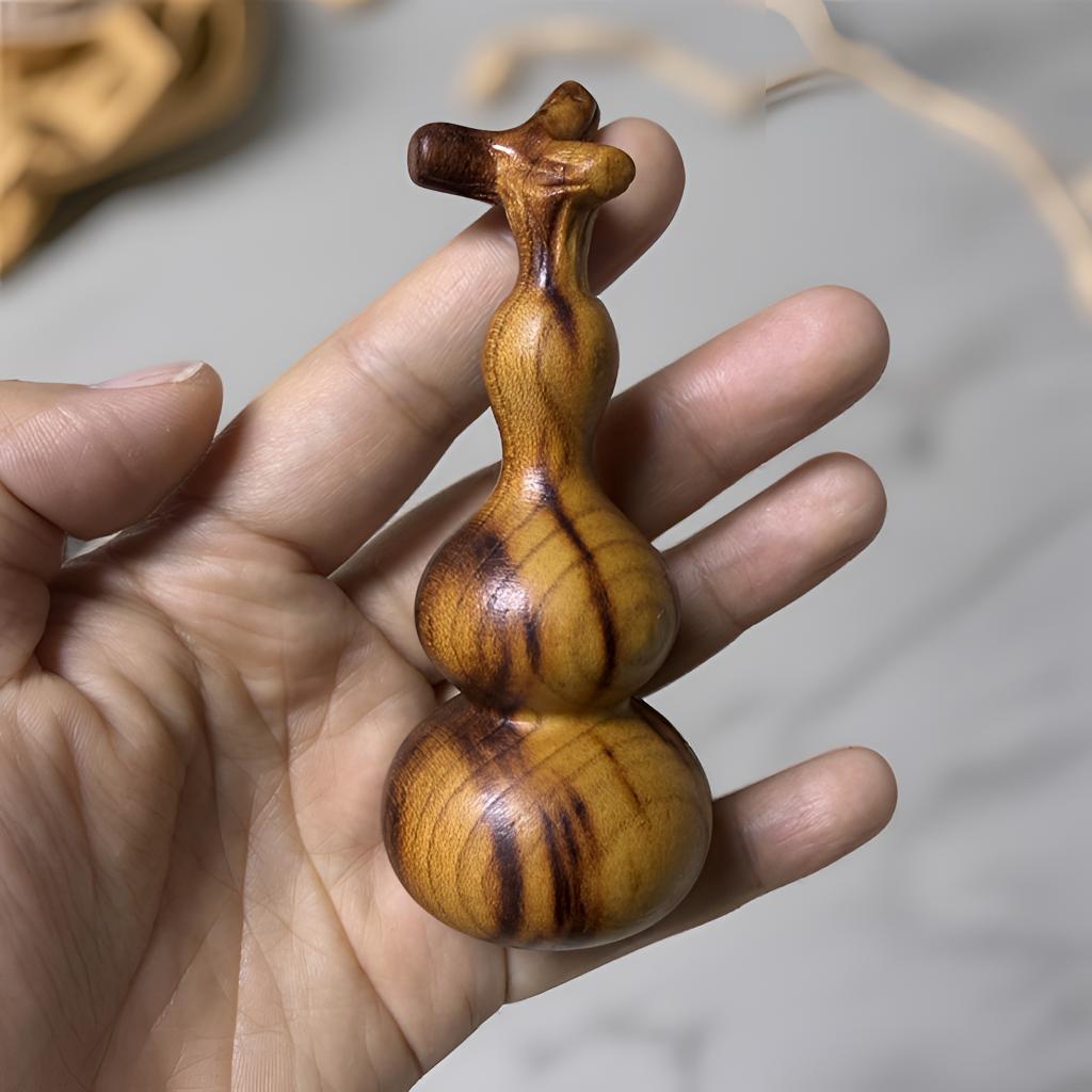 雷击桃木[葫芦]（花纹随机发货）福禄平安手玩把件摆件