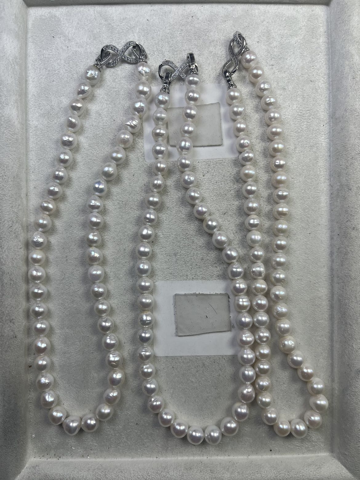 【纯恬】天然淡水白细胞片珍珠项链（多样性发货发一） 默认微瑕